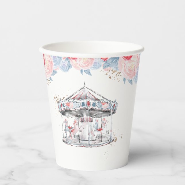 Vasos De Papel Carousel Wonderland Pink (Anverso)