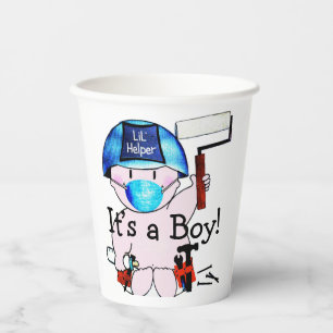 Vasos De Papel Carpintero de Baby Boy