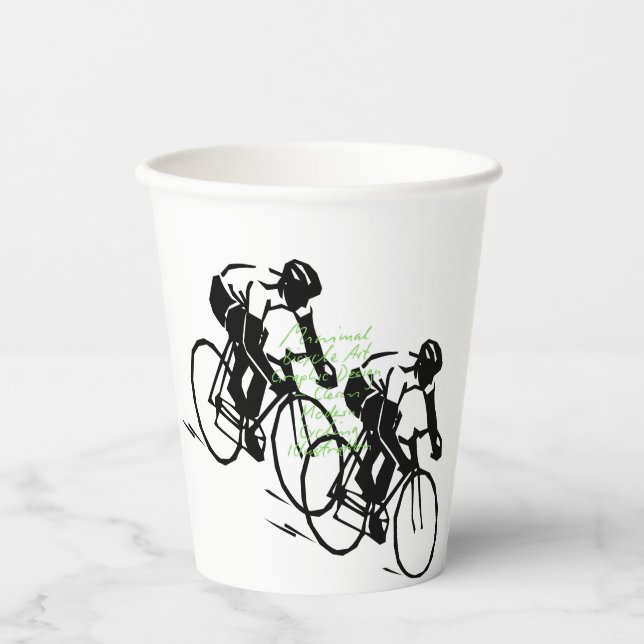 Vasos De Papel Carrera de Ciclismo  (Anverso)