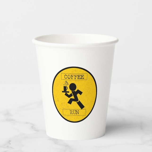 Vasos De Papel Carrera por Café (Anverso)