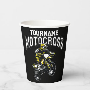 Vasos De Papel Carreras personalizada de moto-cruz sucia para cic