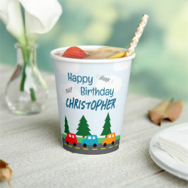 Vasos De Papel Cars Kids Boy Birthday