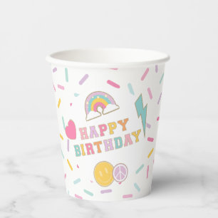 Vasos De Papel Carta de revisión de fecha de nacimiento