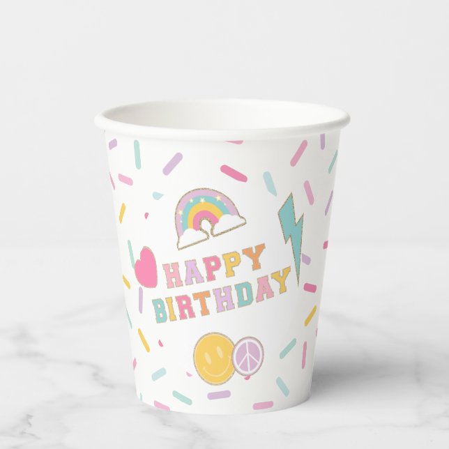 Vasos De Papel Carta de revisión de fecha de nacimiento (Anverso)