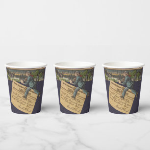 Vasos De Papel Carta de Santa Navidades de época
