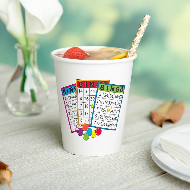 Vasos De Papel Cartas de Bingo (Subido por el creador)