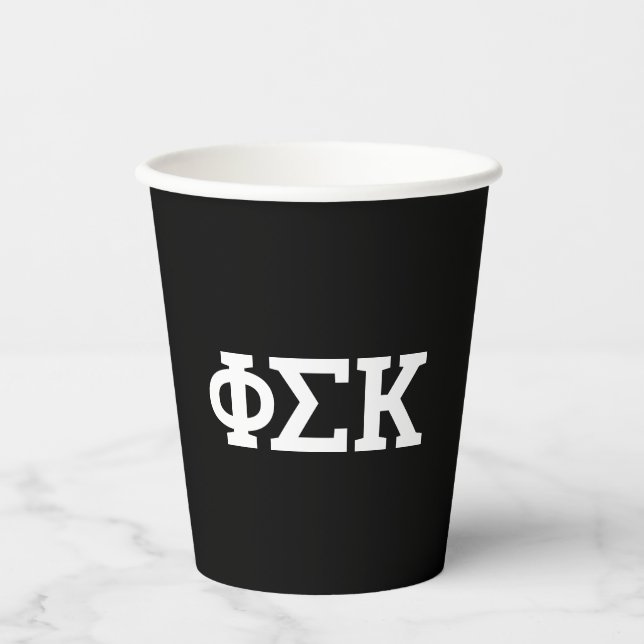 Vasos De Papel Cartas de Phi Sigma Kappa (Anverso)