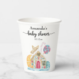 Vasos De Papel casa de galletas de Navidad baby shower