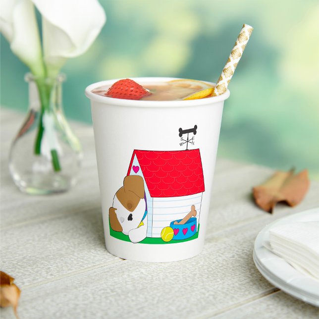 Vasos De Papel Casa de perro de cachorro durmiendo Mascota linda (Subido por el creador)