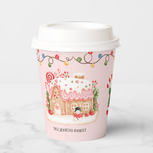 Vasos De Papel Casa del Fiesta Gingerbread navidades