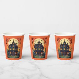 Vasos De Papel Casa Embrujada - Callejón Embrujado del Diablo