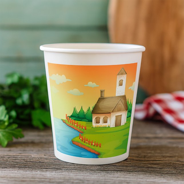 Vasos De Papel Casa rural a orillas del lago (Subido por el creador)