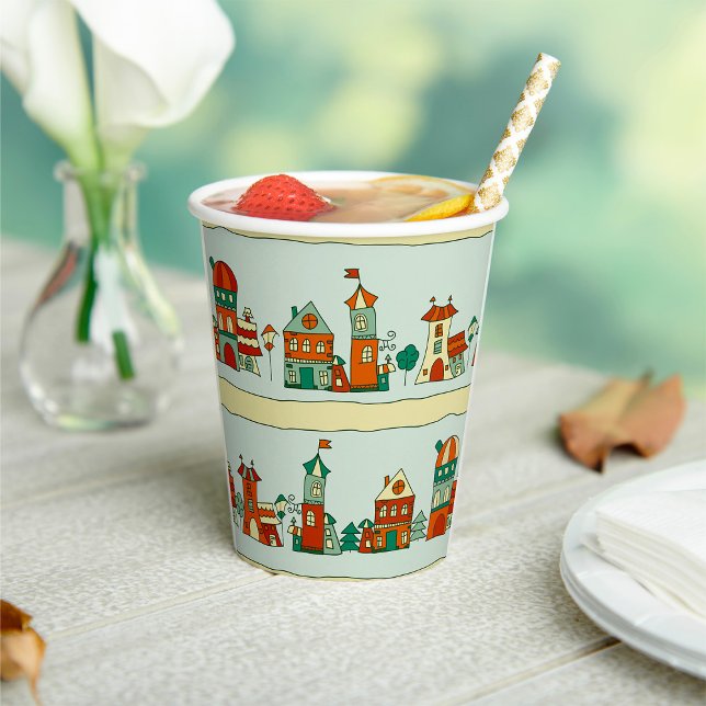 Vasos De Papel Casas Wonky (Subido por el creador)