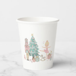 Vasos De Papel Cascanueces Ballet Acuarela Navidad bebé 