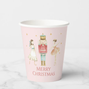 Vasos De Papel Cascanueces Ballet de Invierno rosa Navidad