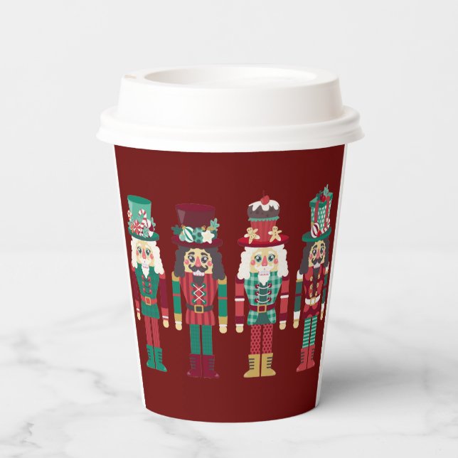 Vasos De Papel Cascanueces decoración navideña (Reverso )