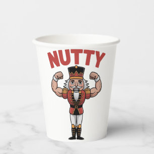 Vasos De Papel Cascanueces divertido de Navidad Fitness natural d