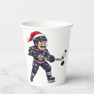 Vasos De Papel Cascanueces Hockey Atleta Deportes de Invierno Nav