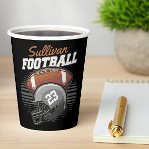 Vasos De Papel Casco de número de equipo del jugador de fútbol pe