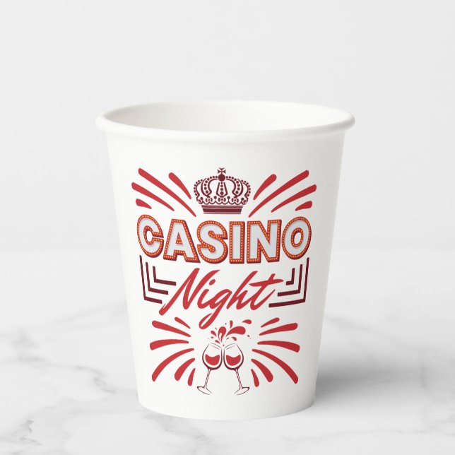 Vasos De Papel Casino Night Fiesta Gambling Lover (Anverso)