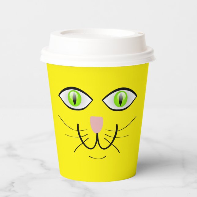 Vasos De Papel Cat Face Funny Personalizado-29034 (Anverso)