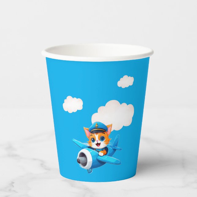 Vasos De Papel Cat Pilot (Anverso)