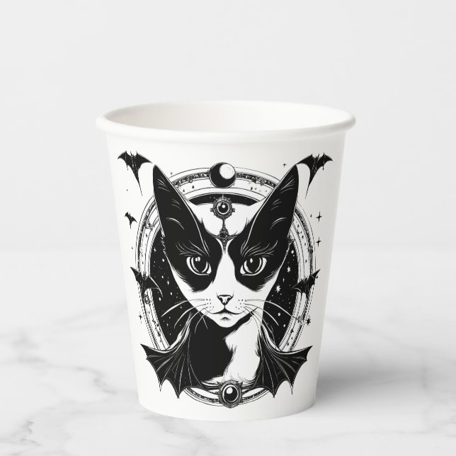 Vasos De Papel Cat y Bats I (Anverso)