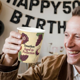 Vasos De Papel Cata de vinos de cumpleaños de mayor edad