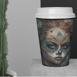 Vasos De Papel Catrina Azul