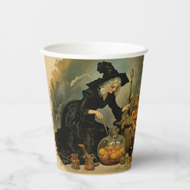 Vasos De Papel Cauldron Halloween de bruja - Comer, beber, asusta