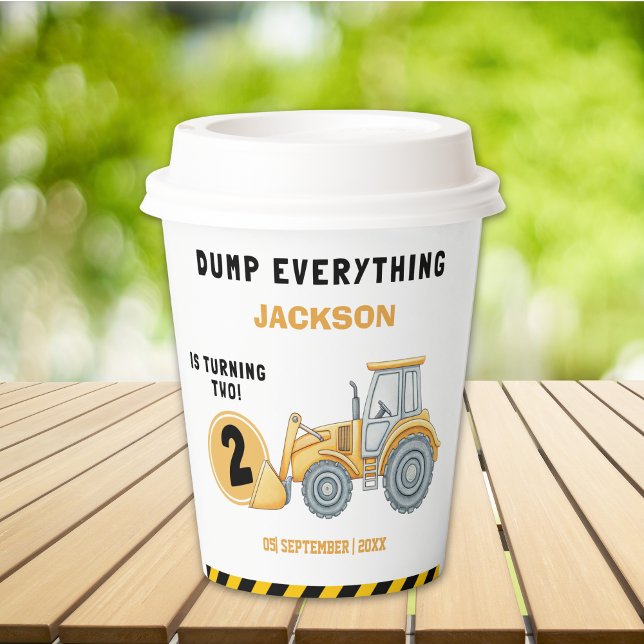 Vasos De Papel "Caution: Party Ahead! Construction Birthday  (Subido por el creador)