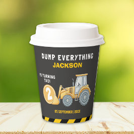 Vasos De Papel "Caution: Party Ahead! Construction Birthday 2