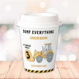 Vasos De Papel "Caution: Party Ahead! Construction Birthday 3