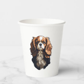 Vasos De Papel Cavalier King Charles spaniel dog