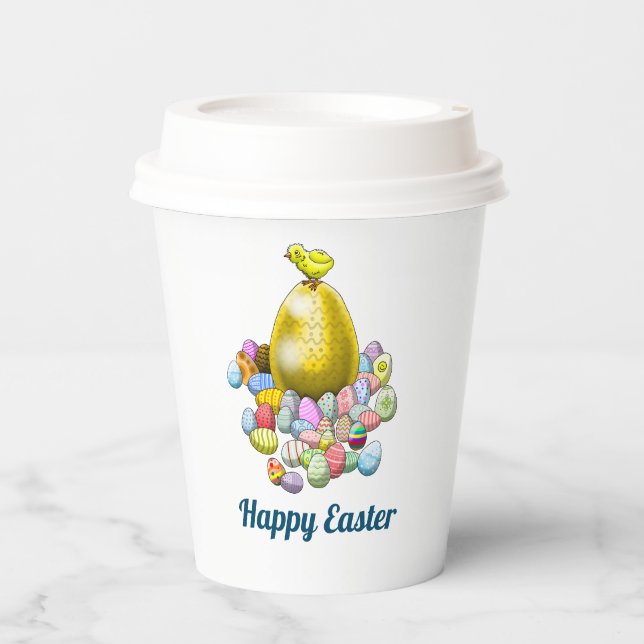 Vasos De Papel Caza de huevos de Pascua (Anverso)