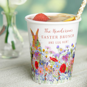 Vasos De Papel Caza de huevos de Pascua personalizada Brunch Cone