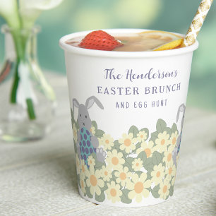 Vasos De Papel Caza de huevos de Pascua personalizada Brunch Cone