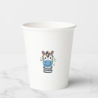 Vasos De Papel Cebra Feliz
