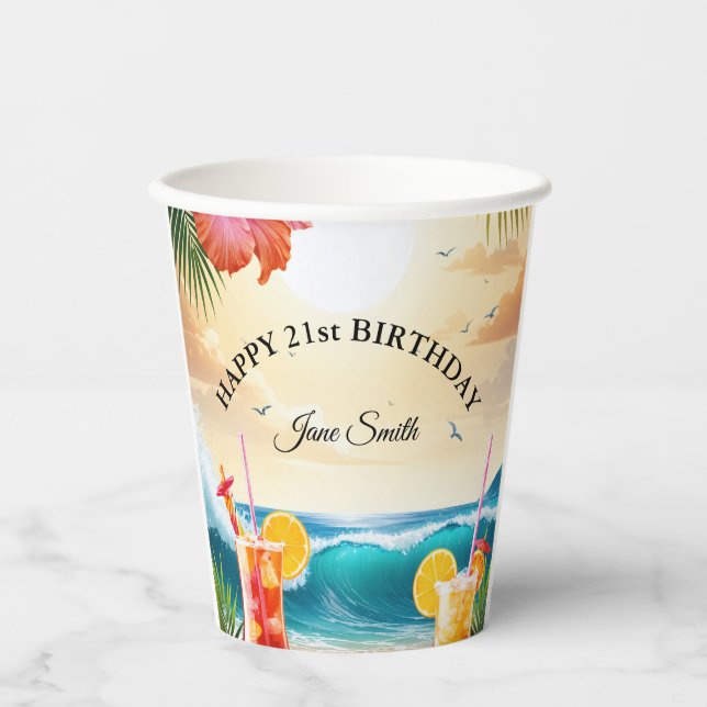 Vasos De Papel Celebra con estilo tu especial cumpleaños número 2 (Anverso)