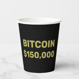 Vasos De Papel Celebración de Bitcoin 150000