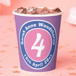 Vasos De Papel Celebración de fiesta de cumpleaños infantil con l