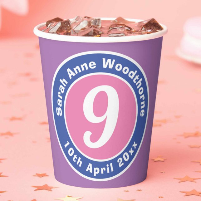 Vasos De Papel Celebración de fiesta de cumpleaños infantil con l (Subido por el creador)