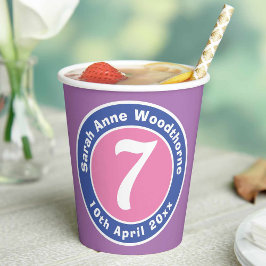 Vasos De Papel Celebración de fiesta de cumpleaños infantil con l