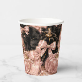 Vasos De Papel Celebración de Halloween Rosa Elegante