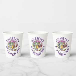 Vasos De Papel Celebración de la fiesta de cumpleaños número 18