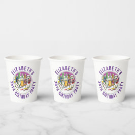 Vasos De Papel Celebración de las tazas de papel de cumpleaños nú