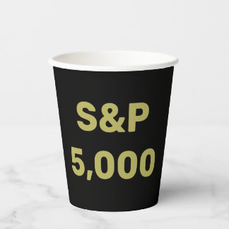 Vasos De Papel Celebración del Índice de Mercado de Valores de Ni