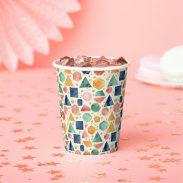 Vasos De Papel Celebración Prisma Terroso