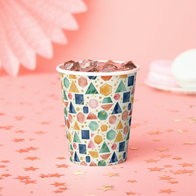 Vasos De Papel Celebración Prisma Terroso (in situ)