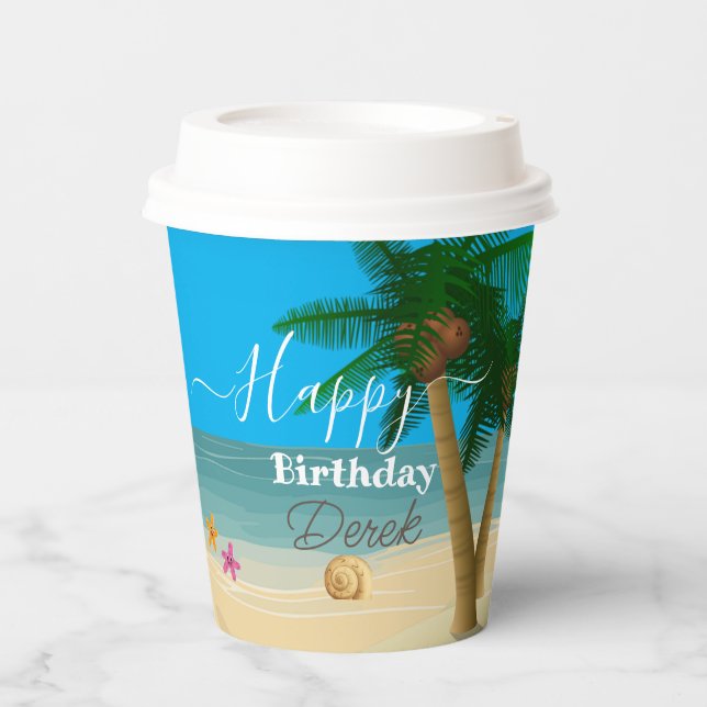 Vasos De Papel Celebraciones de Ocean Bliss (Anverso)